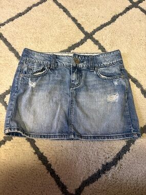 Denim Mini Skirt - Blue